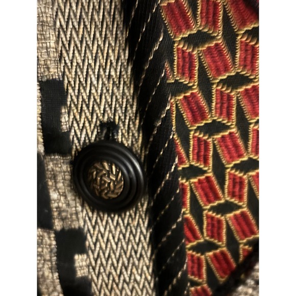 Canvasbacks Vintage Tapestry Vest Womens XS Pattern Silk Wool Blend USA Made - Picture 3 of 6